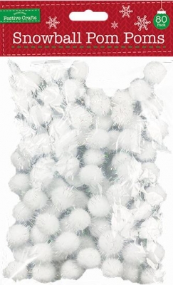 Iridescent Snow Ball Pom-Poms 80 Pack