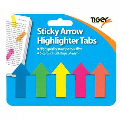 Arrow Neon Sticky Highlighter Tabs