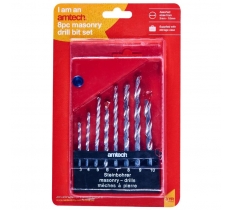 Amtech 8 Pack Masonry Drill Bit Set