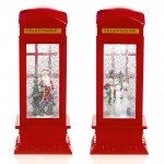 26.5cm Light Up Telephone Box Water Spinner