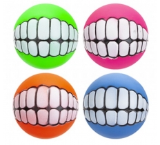 Smiley Face Balls Vinyl Dog Toy 4 Assorted
