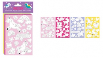 Unicorn Colour Own Stickers