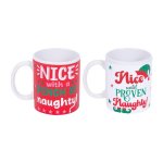 Christmas Naughty & Nice Mug ( Assorted Designs )