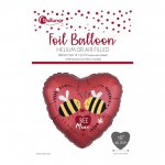 Bee Mine Heart Foil Balloon