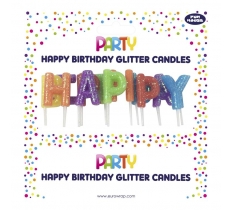 Happy birthday Glitter Candles