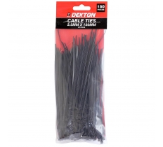 Dekton 150 Pcs 2.5mm X 150mm Black Cable Ties