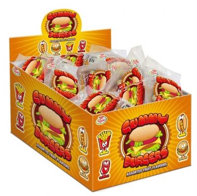 Gummy Burger Sweets X 24