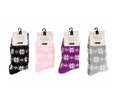 Ladies Snowflake Thermal Socks