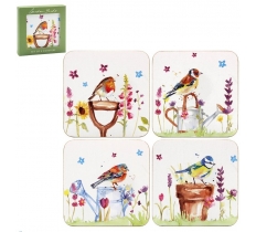 Set Of 4 Garden Birds Coasters