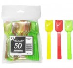 Reusable Neon Ice Cream Spoons 50PC