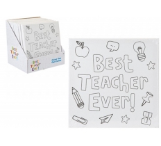 Colour Your Own Teacher Canvas 25cm X 25cm