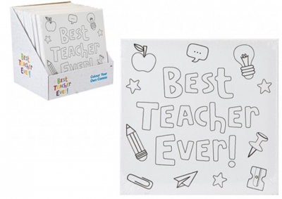 Colour Your Own Teacher Canvas 25cm X 25cm