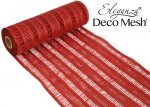 Deco Mesh Burlap Stripe 25cm x 4.57m Red