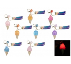 Ice Cream Keychain With Light Assorted