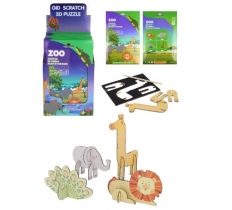 Zoo Magic Colour Scratch Art Set 4 Assorted Designs