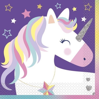 16 PACK UNICORN LUNCH NAPKIN