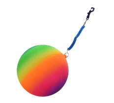 10" ( 25cm ) Neon Rainbow Ball With Keychain
