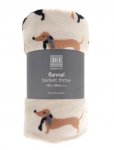 Dachshund Design Super Soft Flannel Blanket Throws 120x150cm