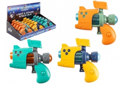 Light & Sound Space Gun 11cm 3 Assorted