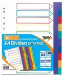 Tiger A4 Ex Wide 10 Part Pp Dividers