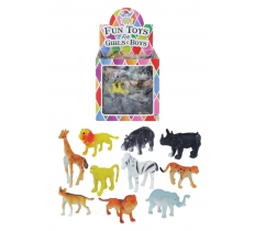 Assorted Jungle Animal Figures 4-6cm X 84 ( 13p Each )