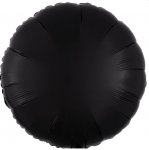 Amscan Silk Lustre Black Circle Standard Foil Balloons