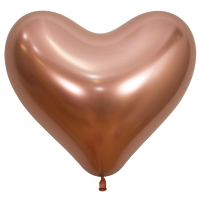 Reflex Heart 14" Rose Gold 50 Pack