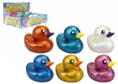 Glitter Duckies 9.5cm 6 Assorted