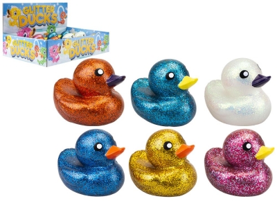 Glitter Duckies 9.5cm 6 Assorted