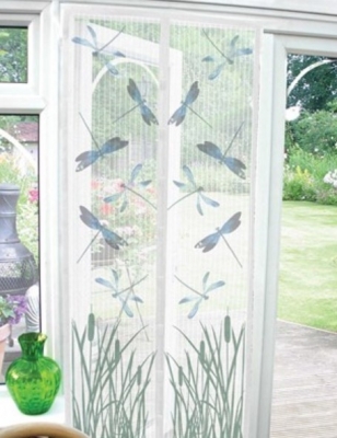 Dragonfly Design Magnetic Insect Guard Door Screen Curtain