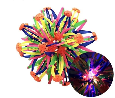 Expandable Ball Rainbow Colours With Led Light