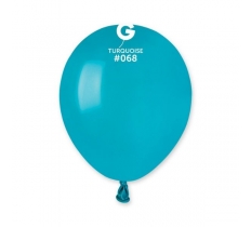 Gemar 5" Pack 50 Latex Balloons Turquoise #068