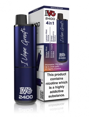 IVG 2400 Puff 4 In 1 Disposable Vape Shisha Edition