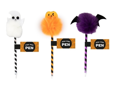 Halloween Pom Pom Pen With Display Box