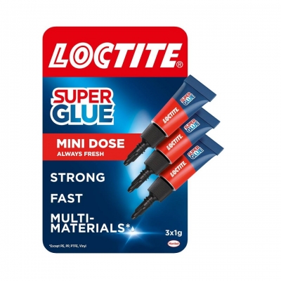 Original Loctite Super Glue Mini Trio 1g 3 Pack