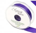 Eleganza Double Faced Satin 25mm X 20M Purple