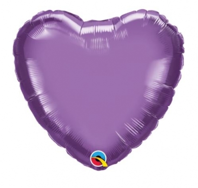 Qualatex 18" Heart Chrome Purple Plain Foil