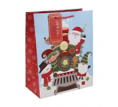 Christmas Santa Train Large Gift Bag