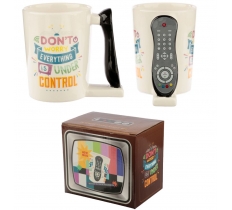 TV Remote Control Ceramic Shaped Handle Mug