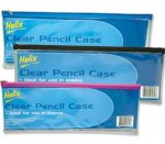 Clear Penc Case 13in X 5in Zip Assorted Colour