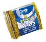 4 Pack Metallic Scouring Pads