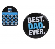 Fathers Day Best Dad Ever Magnet 5cm