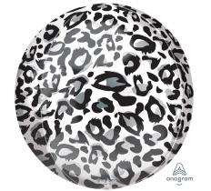 Animalz Snow Leopard Print Orbz Pack aged Foil Balloons G20