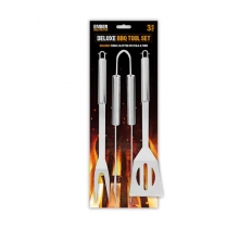 BBQ Deluxe Stainless Steel Tool Set 3 Pieces