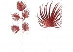 Red Glitter Spruce Leaf Pick ( Assorted Designs )