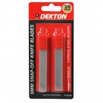 Dekton 9mm 20 Pack Snap-Off Knife With Spare Blade