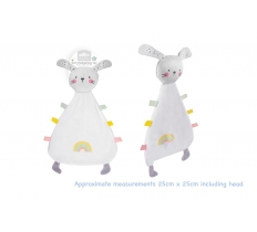 HUGS & KISSES RABBIT COMFORTER WITH COLOURED SENSORY TAGS