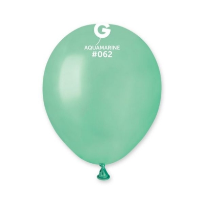 Gemar 5" Pack 50 Latex Balloons Metallic Aquamarine #062