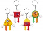 Fast Food Man 3d Pvc Keychain 4 Assorted