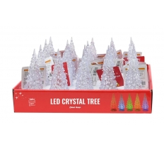 LED CRYSTAL TREE 14cm COLOURS CHANGE